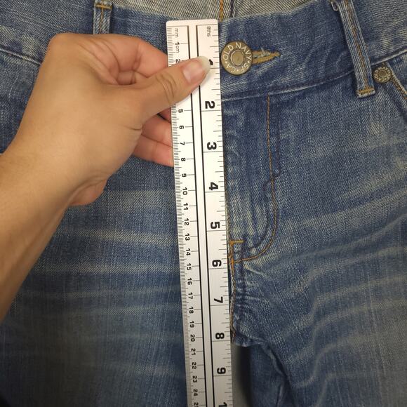 Old Navy Jeans Womens 10 Blue Denim Bootcut Special Edition Distressed Vtg Y2k - Picture 16 of 16